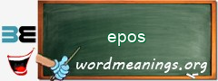 WordMeaning blackboard for epos